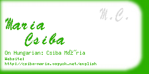 maria csiba business card